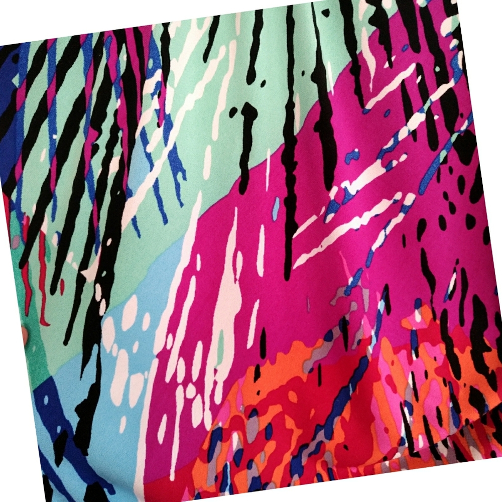 Ellen Tracy Multicolor Abstract Print Dress - Picture 5 of 9